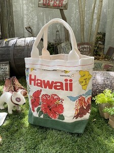 ハワイアン・ヴィンテージトートバッグ ■ アメリカン雑貨 アメリカ雑貨