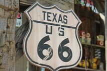 昔のルート66のウッドサイン（ルート66/テキサス） アメリカ雑貨 アメリカン雑貨 壁掛け インテリア おしゃれな部屋 人気 木製看板_画像1