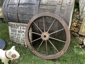レトロな木製車輪　ウッドホイール（Sサイズ） ■ アメリカン雑貨 アメリカ雑貨