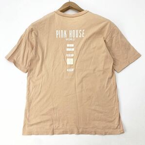 ピンクハウス PINK HOUSE 半袖 Tシャツ ピンクベージュ レディース Lサイズ 可愛過ぎない絶妙なお色♪ シンプルなロゴプリント♪■DG14の画像3