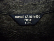 ★【リユースショップ在庫セール】☆美品☆COMME CA DU MODE FILLE デニムワンピース 半袖 濃紺系(110)日本製★_画像4