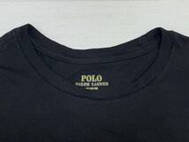 ☆送料無料☆ POLO RALPH LAUREN ポロ ラルフローレン USA直輸入 古着 半袖 スリムフィット Ｔシャツ メンズ Ｍ ブラック トップス 中古_画像4