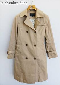 Vla chambre d'ine* trench coat * size 38(M size corresponding )* outer * spring coat * beige *i-n-e*la car mbrudo Ine #4951