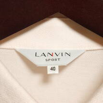 F20 □ LANVIN SPORT □ ランバンスポーツ　ポロシャツ　薄ピンク系　中古　サイズ４０_画像7