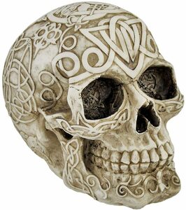 ケルトのフクロウの結び目細工 装飾デザイン 頭蓋骨の彫像 異教徒 彫刻 コレクション（輸入品）