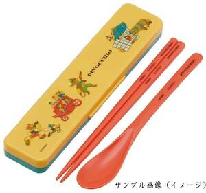  Pinocchio combination set chopsticks spoon sound. .. not ske-ta-. present lunch 