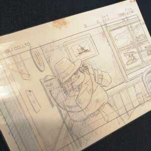  Studio Ghibli .. pig layout cut . inspection ) Ghibli postcard poster original picture cell picture layout exhibition Miyazaki .aa