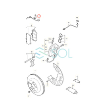 VW トゥアレグ(7LA 7L6 7L7) フロント ブレーキパッドセンサー 左右セット 7L0907637 出荷締切18時_画像3