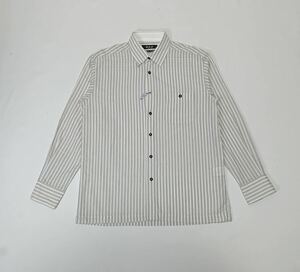 MIERU AVANT-GARDE // 長袖 ストライプ柄 シャツ・ワイシャツ (ライトグレー系×白) サイズ M (日本製)