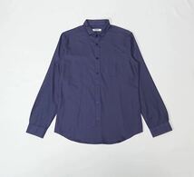 renoma HOMME レノマオム // 長袖 衿ワイヤー入り シャツ (青紫系) サイズ M_画像1