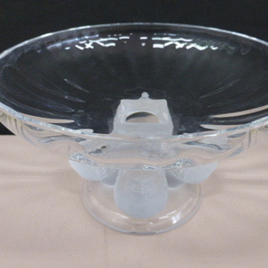 ★未使用保管品★ ラリック クリスタル LALIQUE ノジャン コンポート 1105100 プレート  食器 高さ 14cmの画像3