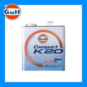 Gulf ガルフ エンジンオイル コンパクト K20 3L 1ケース/6本セット 部分合成油