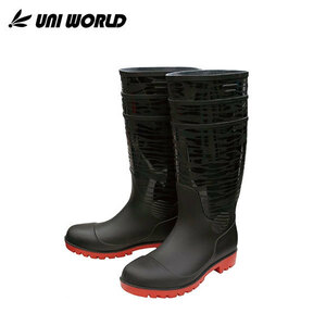  camouflage safety oil resistant bottom boots long height black 3L size (27.5cm~28.0cm)