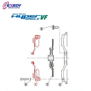 EXEDY エクセディ CH54S ハイパーシングルVF NH02SDV (1)C.COVER ASSY シルビア S15