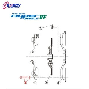 EXEDY エクセディ BS11 ハイパーシングルVF NH02SDV (6)BOLT SET シルビア S15