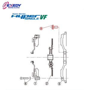 EXEDY エクセディ BF07 ハイパーシングルVF ZH01SDV (8)BOLT F/W RX-7 FD3S