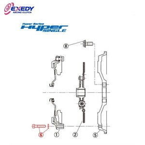 EXEDY エクセディ BS03 ハイパーシングル TH04SD1 (6)BOLT SET チェイサー