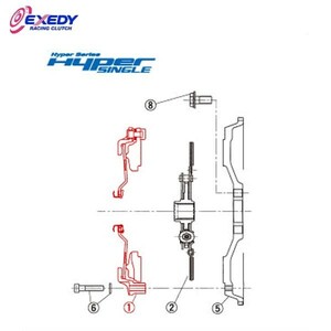 EXEDY エクセディ CH01S1 ハイパーシングル MH06SD (1)C.COVER ASSY ランサーエボリューション 10