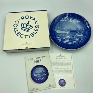 【保管品】ロイヤルコペンハーゲン イヤープレート 2003年 飾り皿＜インテリア＞ 皿 置物 ブルー 船 