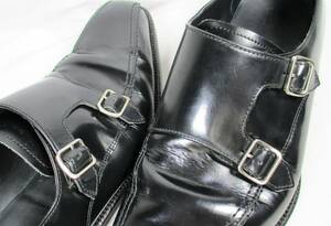 即決★REGAL★ 26.0cm ダブルモンクストラップ ベルト リーガル メンズ 本革 本皮 黒系 ブラック レザー ビジネスシューズ 革靴 靴 s032