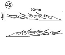 自作カッティングステッカー ファイヤーパターン 左右セット 炎 火 45 43×300mm ネコポス対応可能 ステッカー商品同梱可 新品[S-62]_画像1
