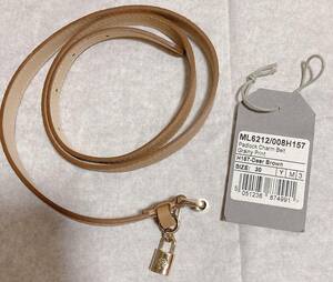 即決 新品 マルベリー　ベルト　Mulberry　本革　ゴールド　Padlock Charm　ハイブランド　高級　細ベルト レディース