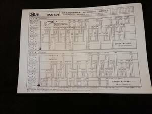 JAL(日本航空)1975年(昭和50年)3月国内線時刻表