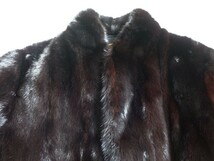 コート レディース SAGA MINK サガミンク 毛皮 ハーフコート サイズ13 ブラウン系 美品 古着 中古 s02_画像3