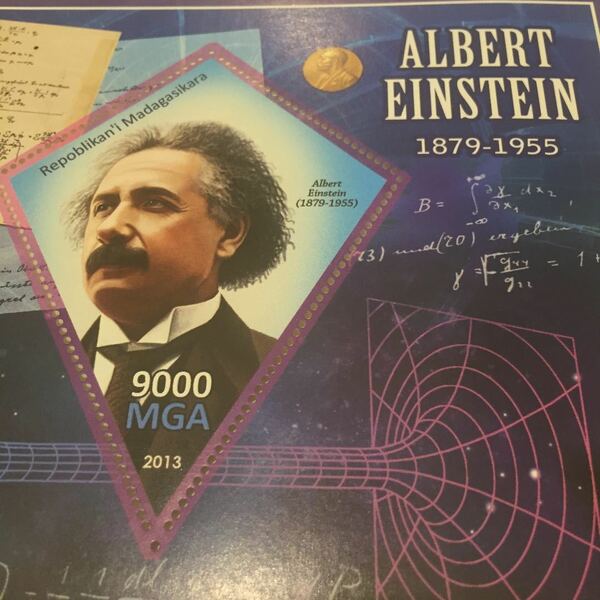 【送料無料】未使用 2013年 海 外 切 手 シ ー ト ポ ス ト アインシュタイン 相対性理論 einstein