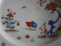 18世紀英国Bow窯　柿右衛門様式．　鶉紋深皿　18th century English Bow Kakiemon Two quail octagonal plate rare original_画像2