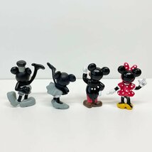 ディズニー ★ ミッキー ミニー フィギュア ★ ミニフィギュア 4体セット モノクロミッキー 白黒 赤 札幌発_画像2