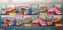 ニウエ 海洋生物(WWF)(4種×2小型シート) MNH_画像2