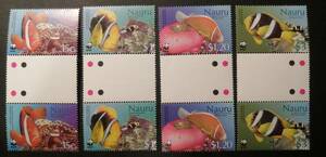 nauru fish (WWF)(4 kind gata- pair ) MNH