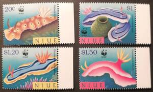 ニウエ 海洋生物(WWF)(4種) MNH