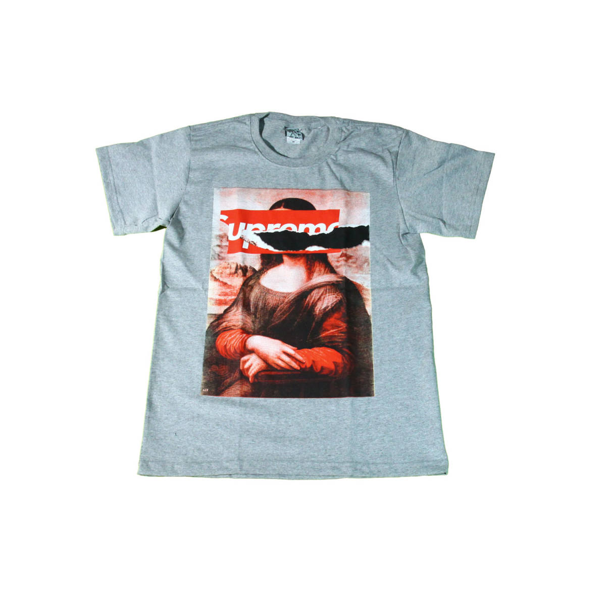 मोना लिसा पेंटिंग जोक पैरोडी ग्रे स्टाइलिश आर्ट अमेरिकन डिज़ाइन टी-शर्ट मजेदार टी-शर्ट पुरुषों की टी-शर्ट छोटी आस्तीन ★N89L, एम आकार, गोलाकार गर्दन, एक उदाहरण, चरित्र