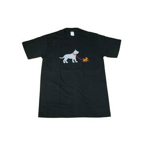 ペット ネコ 動物 犬 散歩 イヌ 猫 アニマル リード 可愛い 動物好き デザインTシャツ おもしろTシャツ メンズTシャツ 半袖 ★N164XL