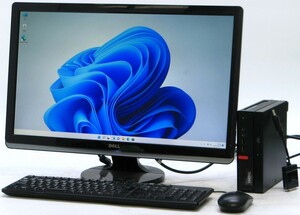 Lenovo ThinkCentre M710q 10MQ-A0CMJP # 24 inch liquid crystal set # i5-6400T/4G/SSD128/ space-saving / newest OS installing /Windows 11 desk top 