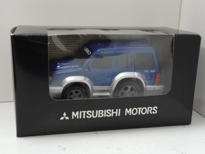 非売品 プルバックカー 三菱 MITSUBISHI パジェロ PAJERO V6 3500 ブルー/シルバー ミニカー 未開封保管品