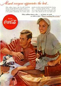 ●340F　1955年のレトロ広告　コカコーラ　Coca-Cola　Coke