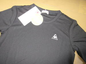 le coq sportif Lady's long sleeve mesh type M black new goods * settlement of accounts sale *.