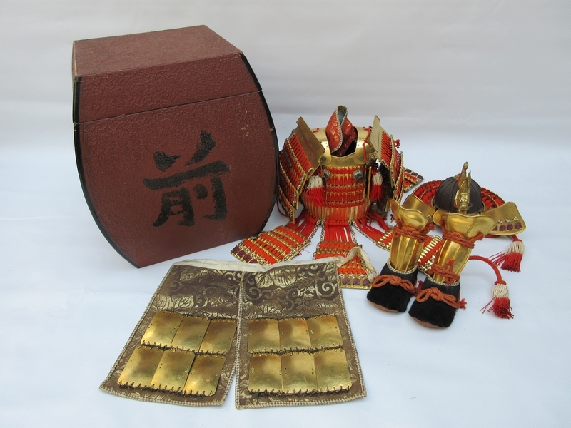 Era ■ Armor decoration [Taisho period ] Dragon's front ■ May doll Boy's Festival Comes in armor case Antique No. 7897■, season, Annual event, children's day, May doll