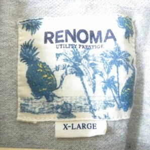 3011m48◆良品です◆RENOMA レノマ アロハ柄 半袖ポロシャツ XL/グレー/ゴルフ/メンズ/男性/紳士の画像10