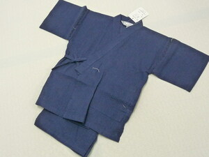 ma.. four season / new goods / high class ... woven / for children / jinbei / man . jinbei -110... navy blue .