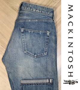 送料無料 特価即決【新品】 MACKINTOSH ☆ INDIGO USED REPAIR セルビッジデニム (W28) ★ マッキントッシュ インディゴ D-MP004 赤耳 ①