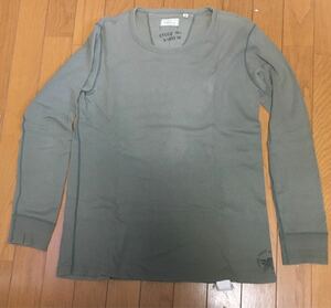 【中古品】AVIREX アヴィレックス　長袖Tシャツ M カーキ