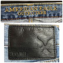 American Eagle Outfitters アメリカンイーグル デニム ジーンズ パンツ ダメージ加工 ブルー_画像9