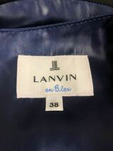 美品　LANVIN en bleu ランバン　レディース　色切り替え　リボン装飾　ノースリーブ　ワンピース　38表記_画像4