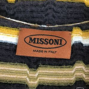 美品 MISSONI ミッソーニ レディース 総柄 ノースリーブ ニット ワンピース 40表記の画像4