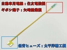 XO-000-黄 【20A 黄 電源取り出し 低背 ヒューズ 100本】 電源 取り出し 配線 分岐 検索用) ハイエース セルシオ ランクル アクア_画像2