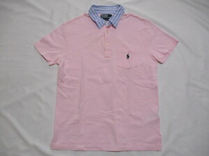 POLO Polo Ralph Lauren воротник переключатель . рубашка-поло розовый M